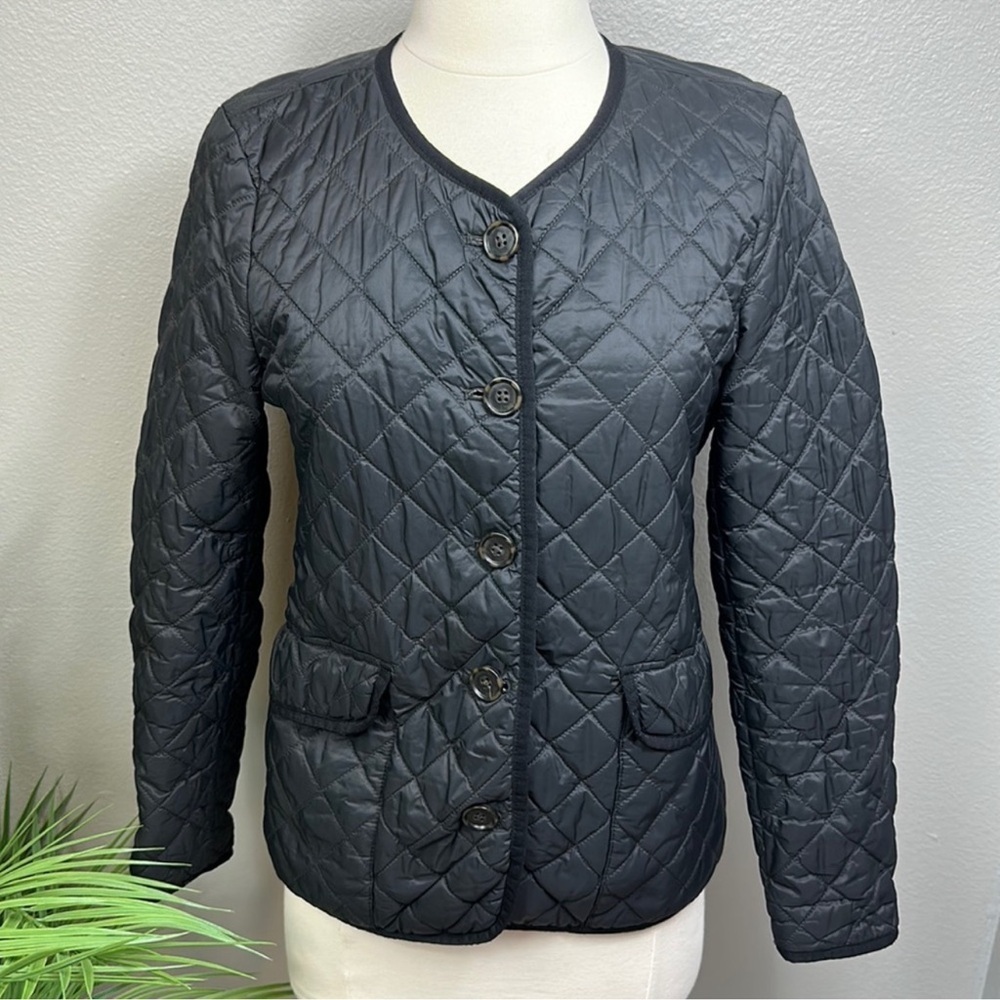 J. Crew Women's Black Quilted Puffer Jacket - Picture 4 of 8